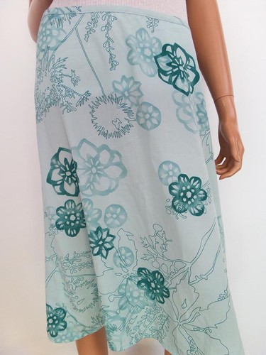 Boho midi rock blau grün - midi,