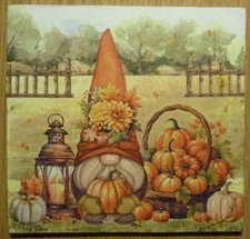 Deko HDF - Troll Nisser Wichtel Herbst Garten Kürbis Ernte Laterne