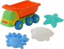 Kipplaster mit Sandformen im