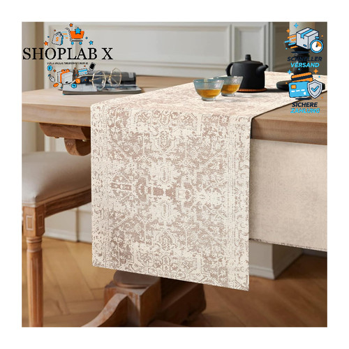 Tischläufer 40x140 beige - 40x140, cm