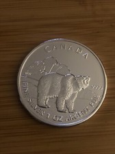 1 Oz 9999 Silbermünze Canada Grizzly Bear Wildlife 2011 frisch aus Tube