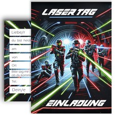 10x Einladungskarten Set