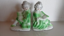 Porzellan Figuren antik Set Paar Buchstützen Rokoko 10,5 cm