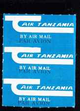 3  alte  LUFTPOSTaufkleber