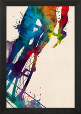 Radfahren Silhouette Gerahmtes