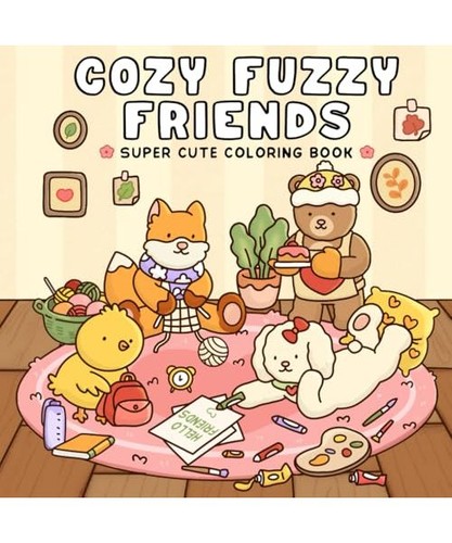 Cozy fuzzy friends - friends:, coloring