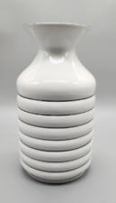 6.4 GDR White OP ART Vase Porzellanvase weiss / Platin