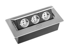 3fach Steckdose Einbausteckdose Tischsteckdose Bodensteckdose Dreifachsteckdose