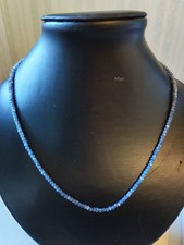 Saphirkette blau, neu, 47 cm