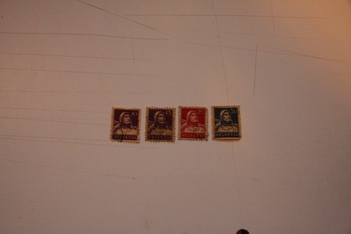 Helvetia stamp briemarken - helvetia, 4