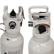 10L Sauerstoffflasche Stahl 200 bar mit Flow-Ventil 0–25 l/min inkl. Manometer