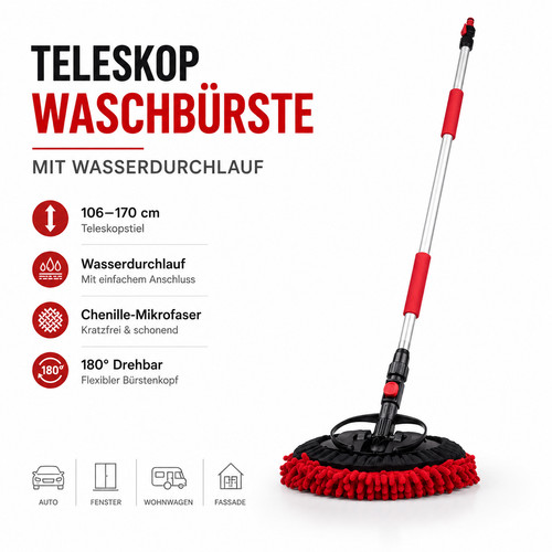 Alu teleskop waschbürste 170 - teleskop,