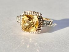 Gold Ring 333 TOP Solitär CITRIN Kissenschliff  8x8mm Neu Traumfarbe Gr. 13/53