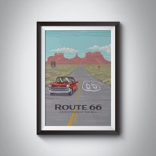 Route 66 USA Reise Poster