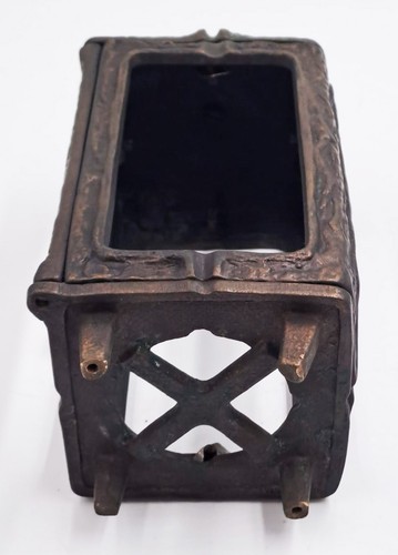 Grablampe bronze alt - bronze, kreuz