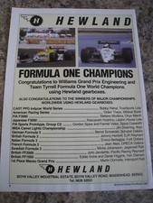 Hewland formula one - one, champions