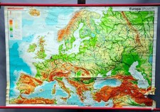 Vintage Rollkarte Europa