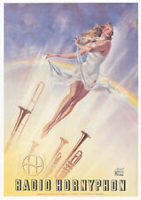 Radio Hornyphon Österreich Hersteller Musik Trompete Kunstdruck Werbung 355