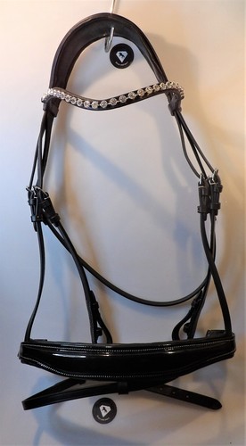 Luxus trense leder schwarz - trense,