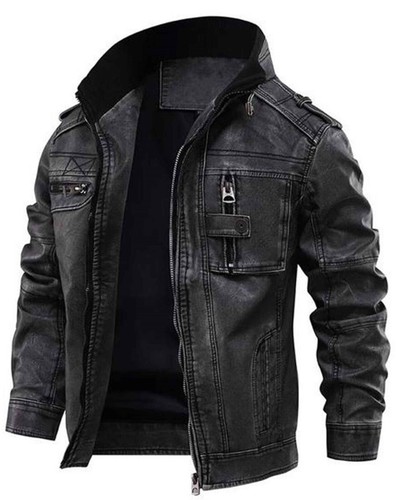 Schwarze echtleder motorrad - schwarze,