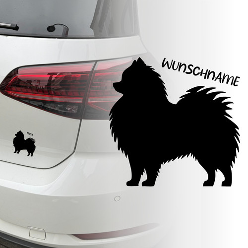 Auto aufkleber zwergspitz - aufkleber,
