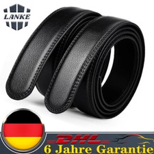 2 Stück Herren Ersatzgürtel Weich Leder Ohne Schnalle Automatik Belts Gürtel DHL