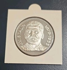 Russland Medaille J.V.Stalin 1879-1955 , versilbert