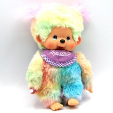 Mädchen Batik-Style | 20 cm | Monchhichi Puppe | mit lilafarbenem Latz