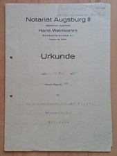 Original Dokument Notarurkunde