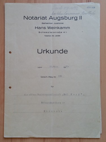 Original dokument notarurkunde - original,