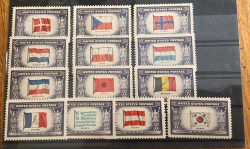 Usa flaggensatz postfrisch - flaggensatz,