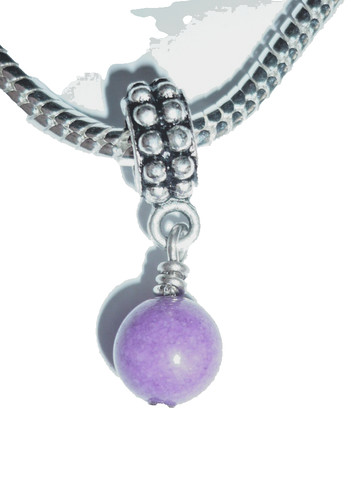 Glas kugel lila charms - charms, bead