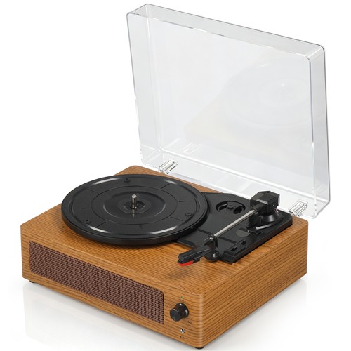 Plattenspieler nostalgie holz - plattenspieler,