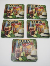 5er Set "Cuba Libre" Metall-Untersetzer - 9cm x 9cm