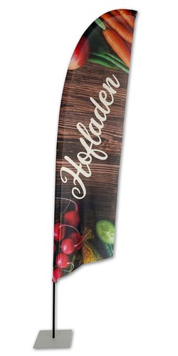 Hofladen beachflag gerade - gerade, 330