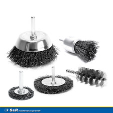 S&R Drahtbürste Set 5-teilig für Bohrmaschine