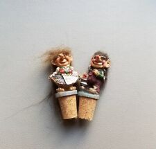 Altbestand- Rarität -1 Pärchen Norwegische Trolle auf Flaschenkorken -Unbenutzt 