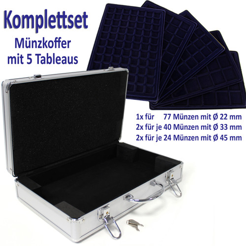 Qmbasic aluminium münzkoffer - aluminium,