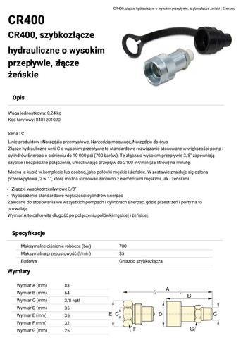 Cr400 enerpac - cr400,