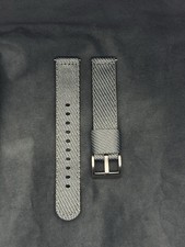 Uhren-Armband Nylon Split XL zweiteilig blau-grau 18 mm neu 125/80 mm