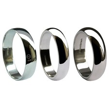 6mm 18ct Weiss Gold D Form