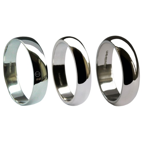 6mm 18ct weiss gold form - d,