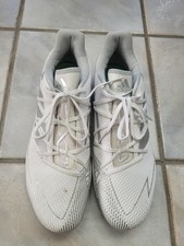 ADIDAS - FUßBALLSCHUHE - LEDER - ADIZERO - SIZE 46,5 - WEISS  - SILBER - WIE NEU