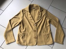 Gerry Weber Damen Sakko Jacke Gr 38 / M gelb senf Wollmischung