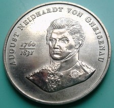 DDR Medaille 26,5mm Neidhardt von Gneisenau 1979