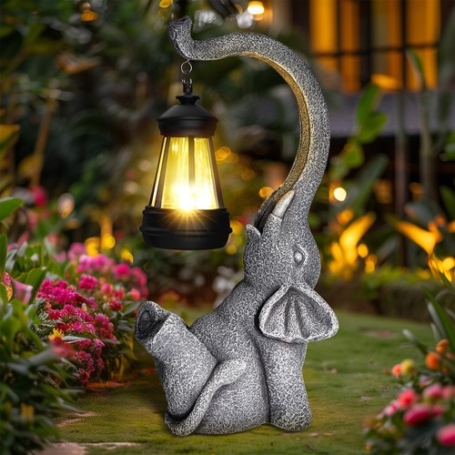 Gartendeko elefant solar lampe - gartendeko,