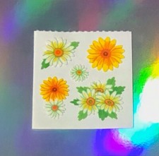 ORIGINAL SANDYLION Sticker 90er Aufkleber Vintage für Stickeralbum BLUMEN FUZZY