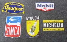 5x  1:18 Firmenschilder französische Hersteller  aus Metall- 2