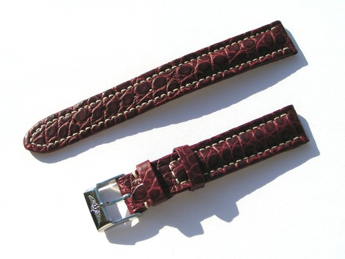 Breitling 15mm leder band - 15mm, rot