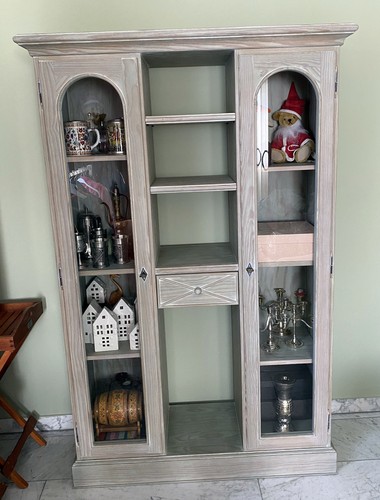 Vitrine schrank aus pinie - vitrine,